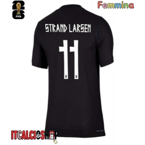Norvegia Jorgen Strand Larsen #11 Seconda Maglia Femmina Mondiali 2026 Manica Corta